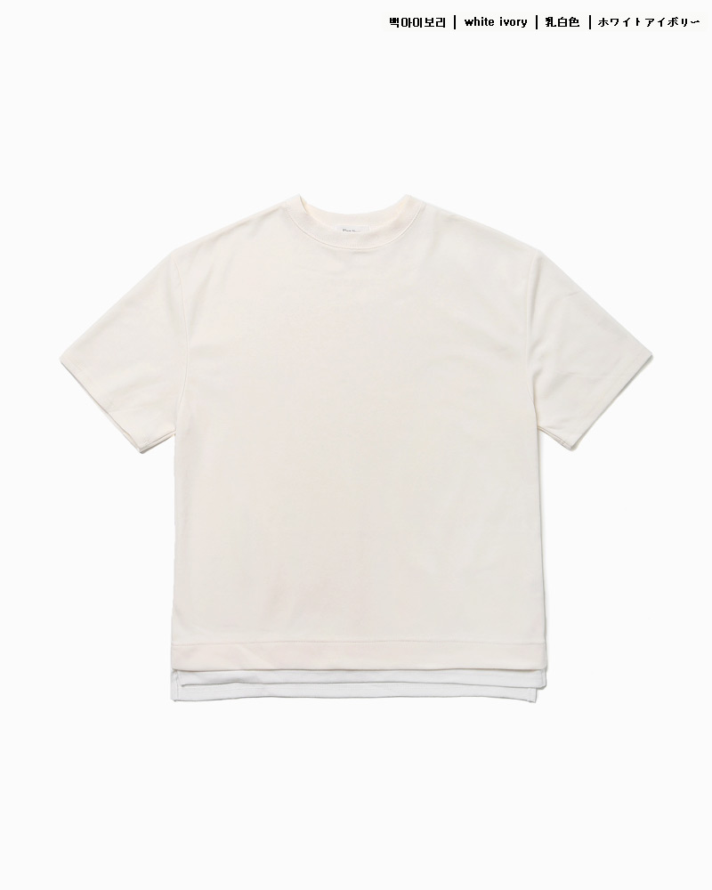 8COLORSレイヤードヘムショートスリーブTシャツ・全8色 | 詳細画像26