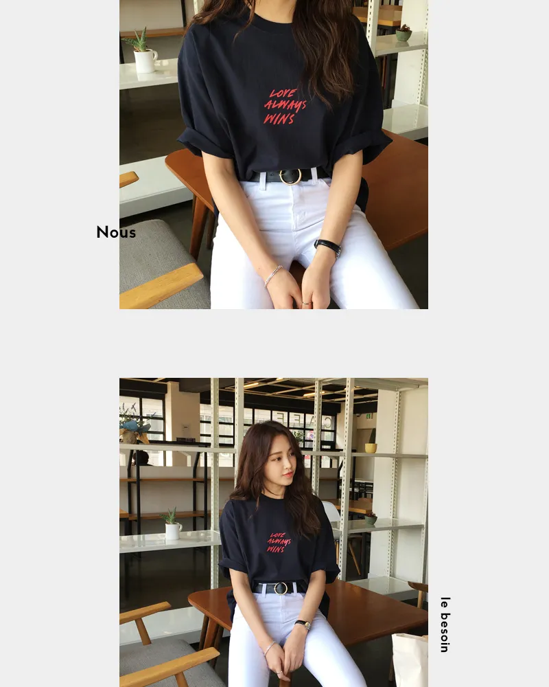 ユニセックスレタリングショートスリーブTシャツ・全3色 | 詳細画像15