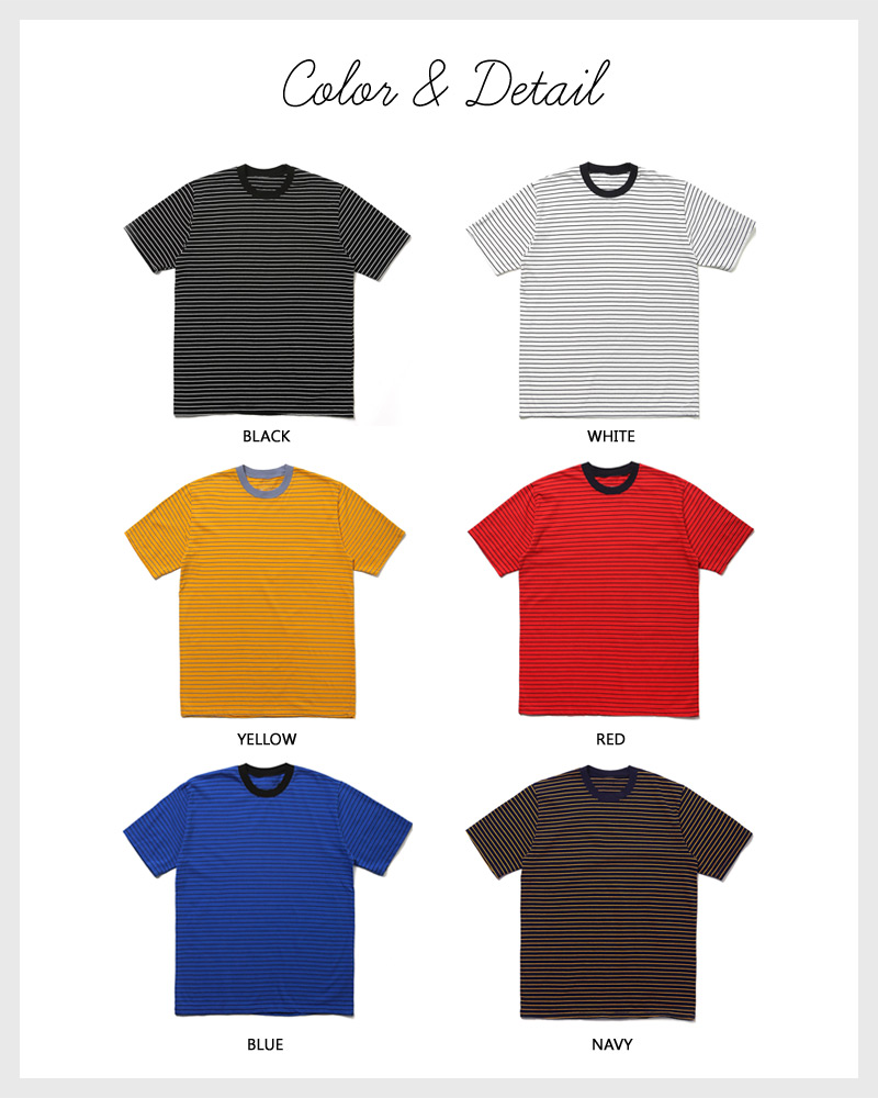 ボーダーパターンショートスリーブTシャツ・全6色 | 詳細画像3