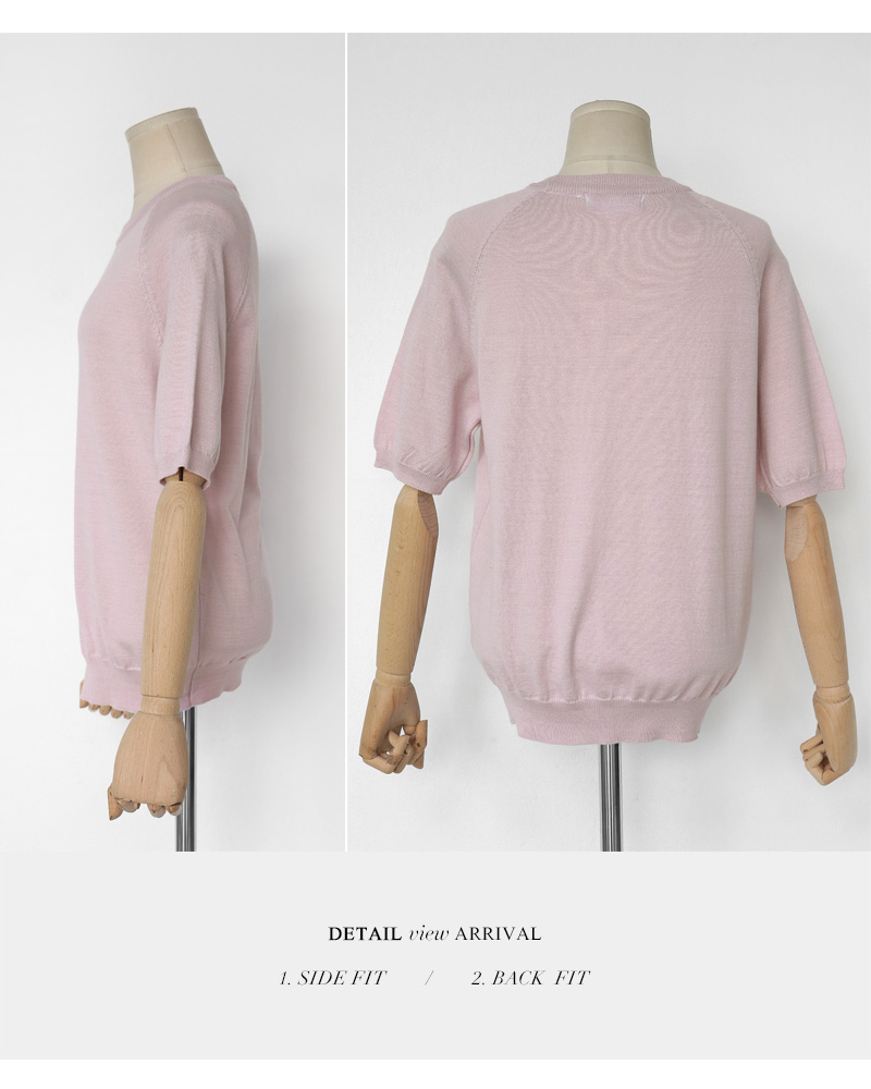 ラグランスリーブショートスリーブニットTシャツ・全5色 | DHOLIC PLUS | 詳細画像24