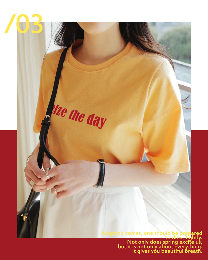 seize the dayショートスリーブTシャツ・全4色 | DHOLIC | 詳細画像3