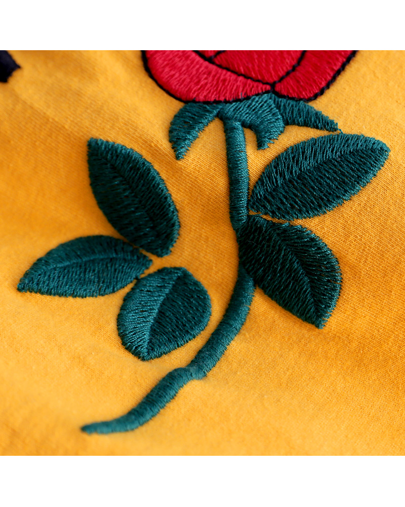 ローズ刺繍レタリングコットンTシャツ・全3色 | DHOLIC | 詳細画像25