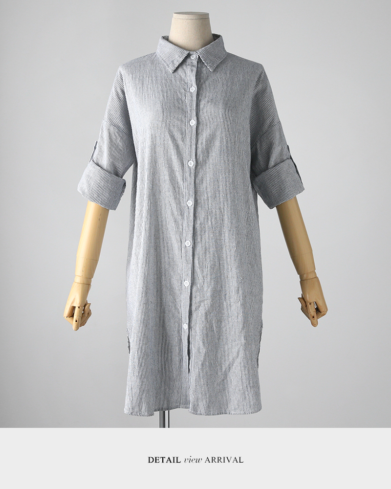 3COLORSピンストライプパジャマシャツ・全3色 | DHOLIC | 詳細画像20