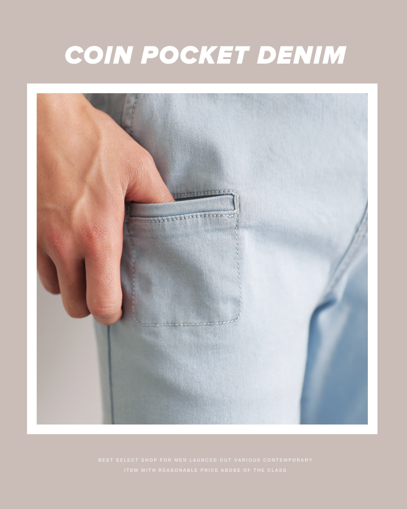 ウエストゴムコインポケットポイントジーンズ・全2色 | 詳細画像6