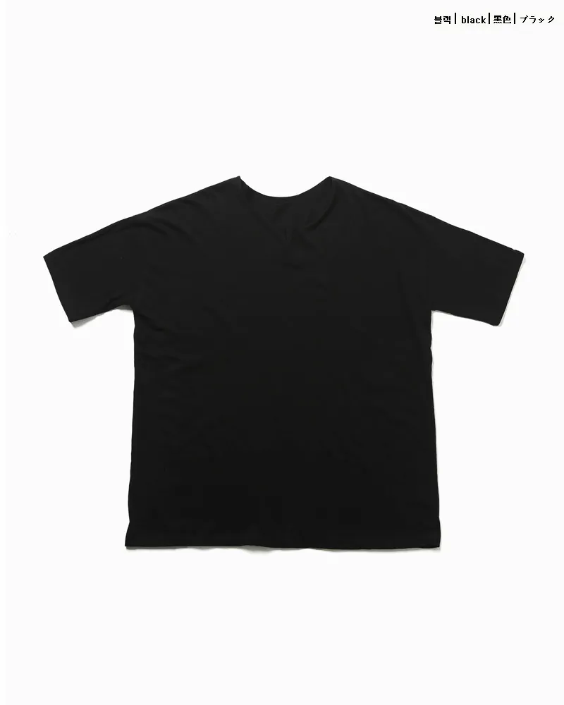 ネックスリットハーフスリーブコットンTシャツ・全4色 | 詳細画像21