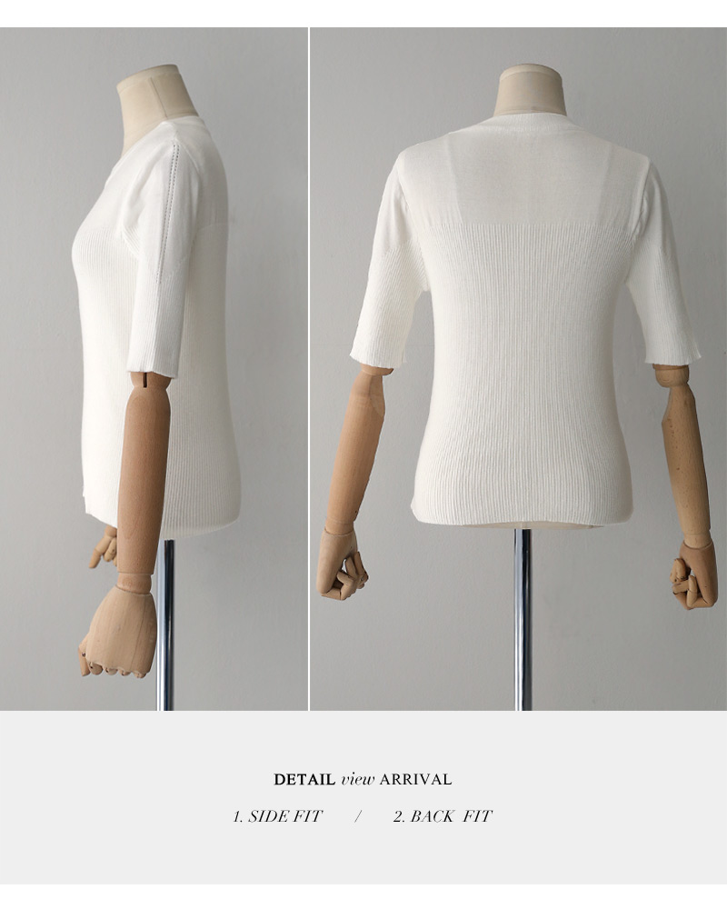 ショートスリーブニットTシャツ&ネオプレーンストライプフレアスカートSET・全2色 | DHOLIC | 詳細画像22