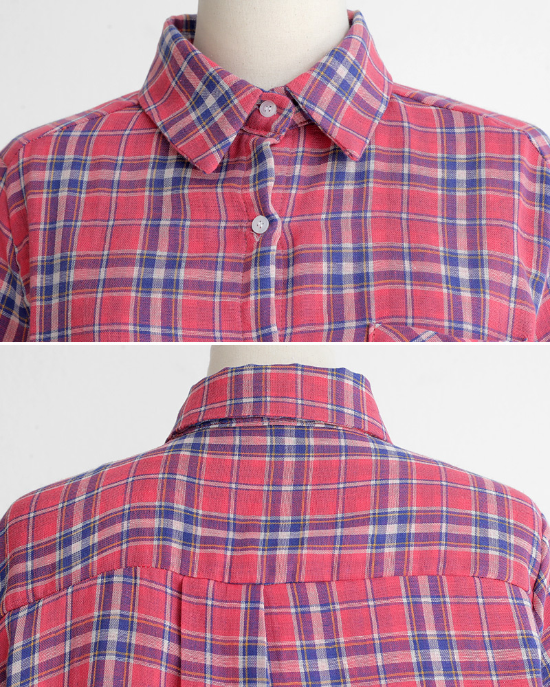 オーバーサイズチェックシャツ・全2色 | DHOLIC | 詳細画像25