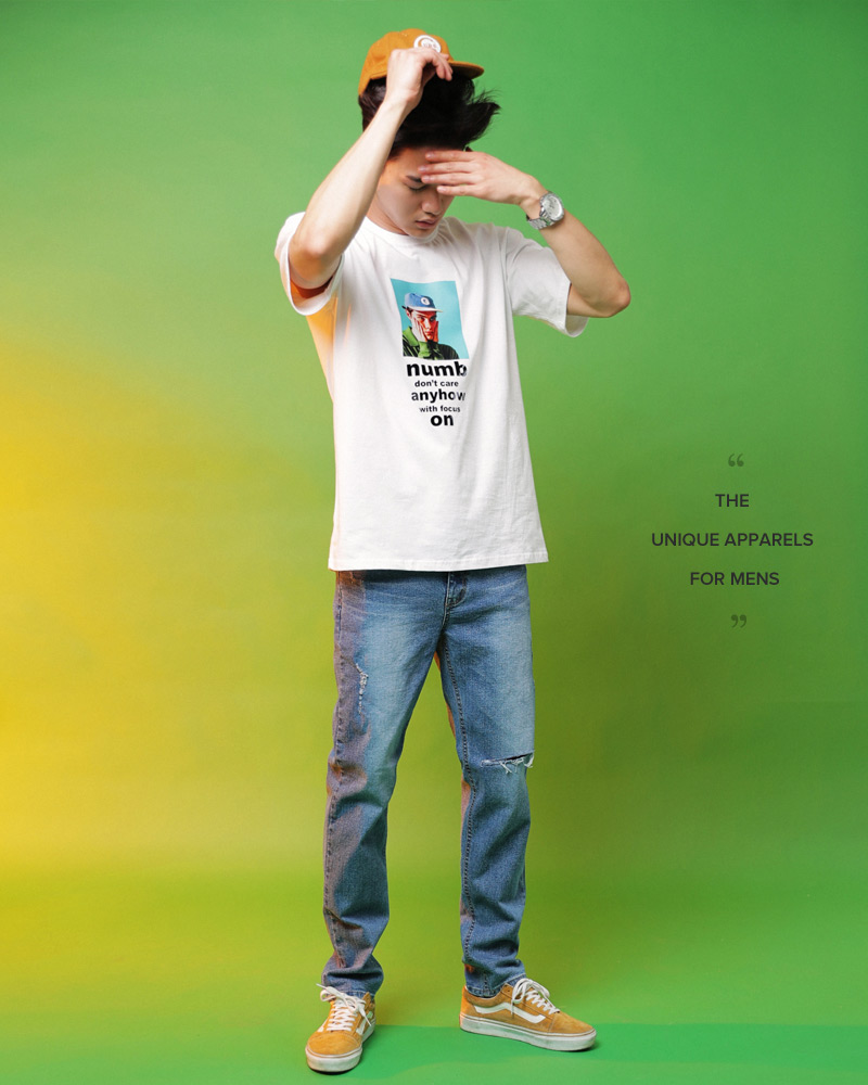 レタリングフェイスプリントTシャツ・全4色 | 詳細画像3