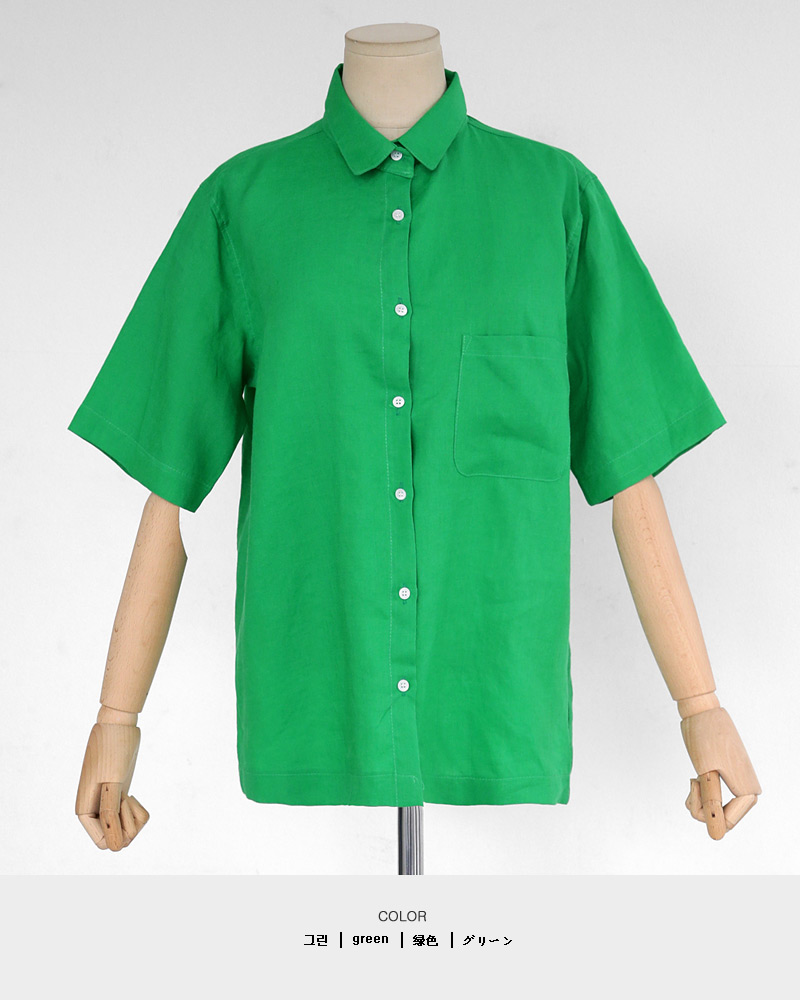 6COLORSリネンショートスリーブシャツ・全6色 | DHOLIC | 詳細画像38