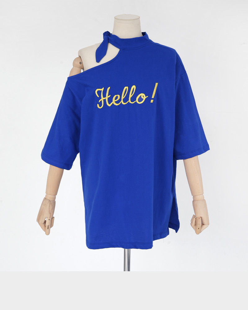 Hello!刺繍ショルダーカットアウトTシャツ・全4色 | DHOLIC | 詳細画像29