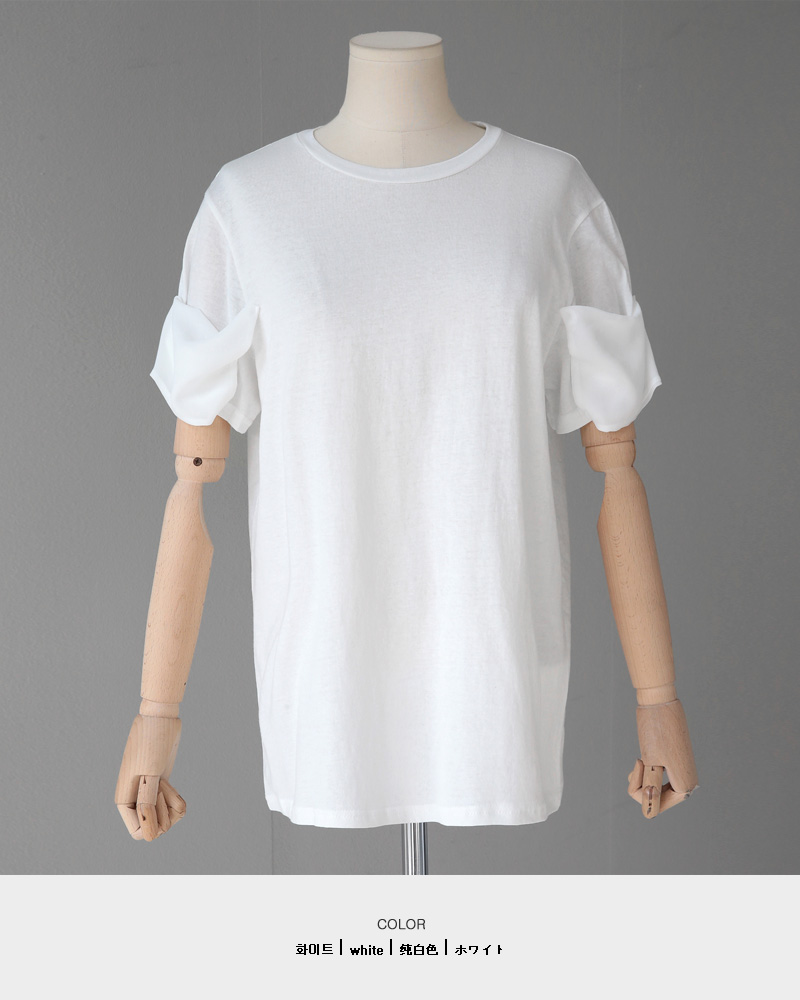 リボンショートスリーブラウンドネックTシャツ・全2色 | DHOLIC PLUS | 詳細画像19