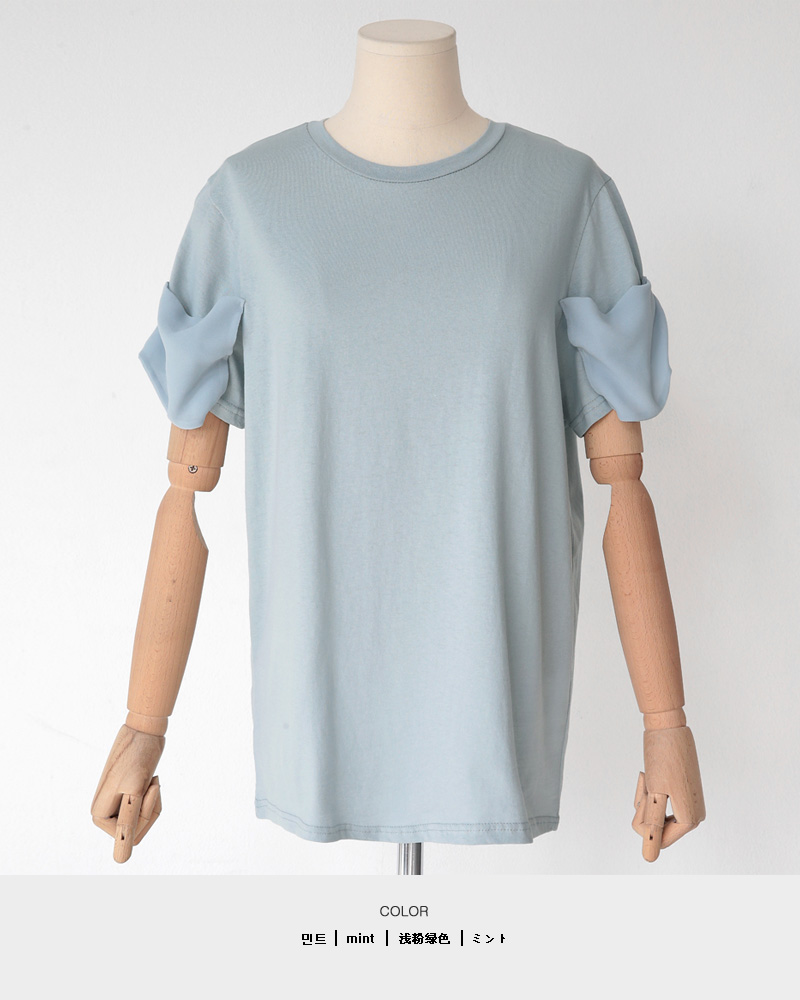 リボンショートスリーブラウンドネックTシャツ・全2色 | DHOLIC PLUS | 詳細画像20