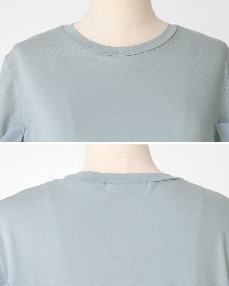 リボンショートスリーブラウンドネックTシャツ・全2色 | DHOLIC PLUS | 詳細画像22