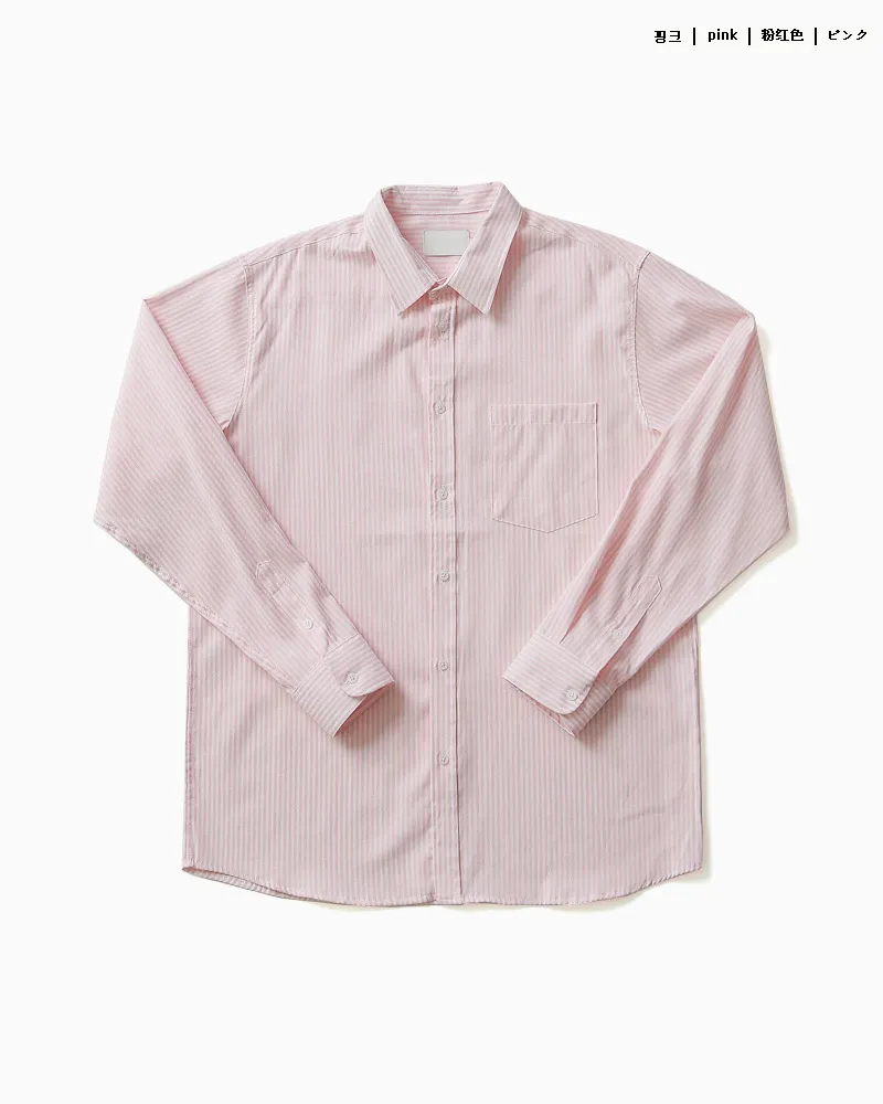 ピンストライプオーバーサイズポケットシャツ・全3色 | 詳細画像16