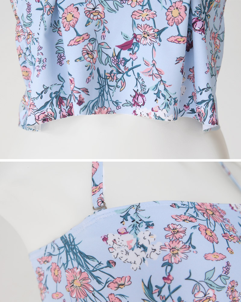 2WAYフラワーパターンアンダーフレアビキニ・全3色 | DHOLIC | 詳細画像22