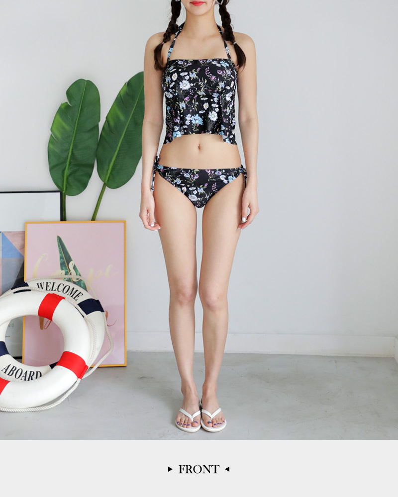 2WAYフラワーパターンアンダーフレアビキニ・全3色 | DHOLIC | 詳細画像13