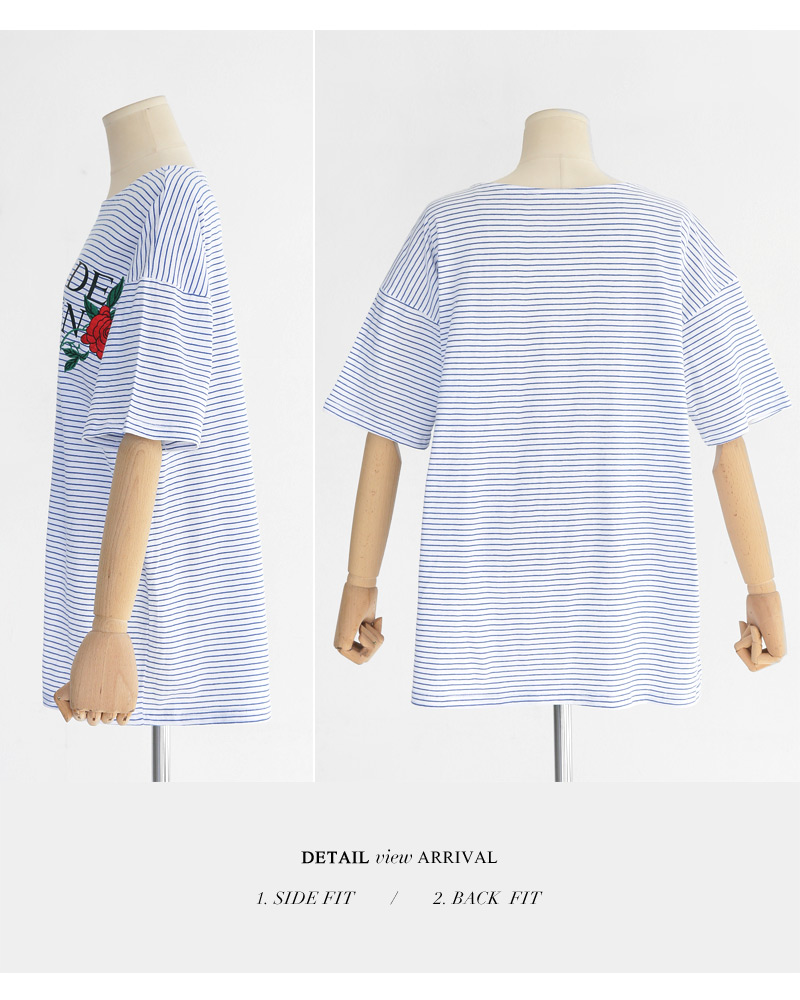 ローズレタリングボーダーTシャツ・全2色 | DHOLIC | 詳細画像28