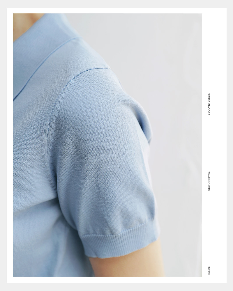 アクリルニットポロカラーTシャツ・全2色 | DHOLIC PLUS | 詳細画像5