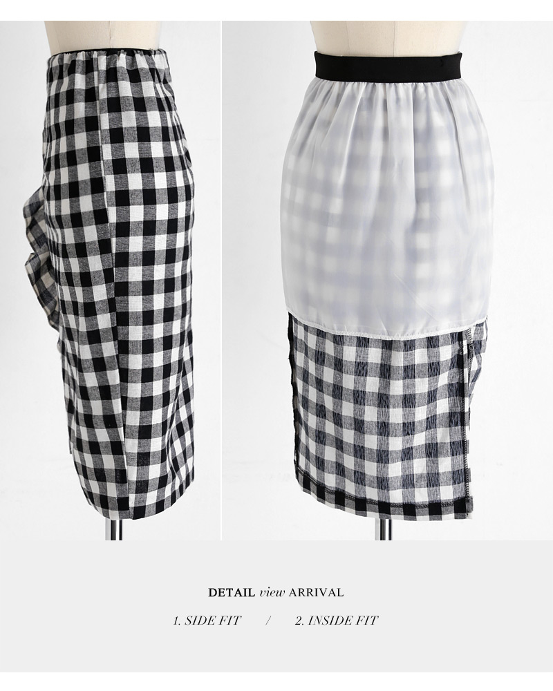 2TYPEフリルラインタイトミディスカート・全3色 | DHOLIC | 詳細画像47