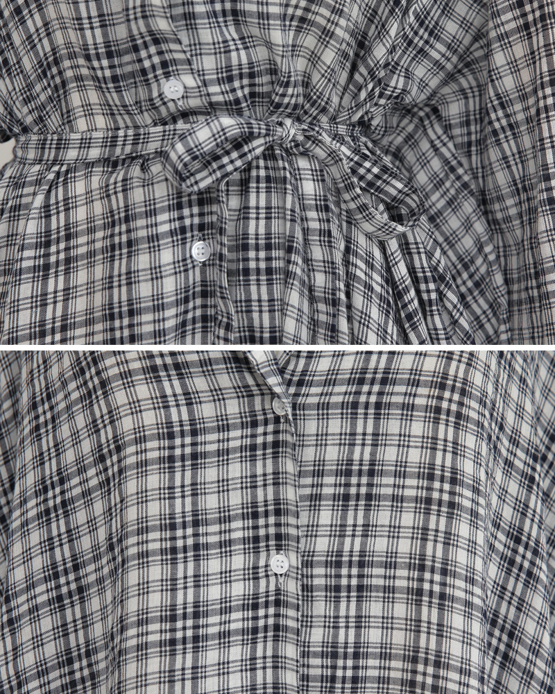 ストラップSETチェックロングシャツ・全1色 | DHOLIC PLUS | 詳細画像26