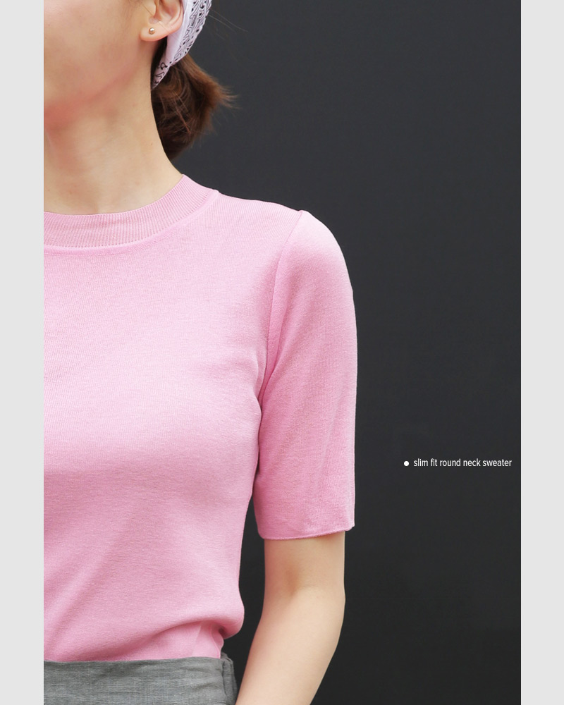 スリムフィットアクリルニットTシャツ・全4色 | DHOLIC PLUS | 詳細画像17