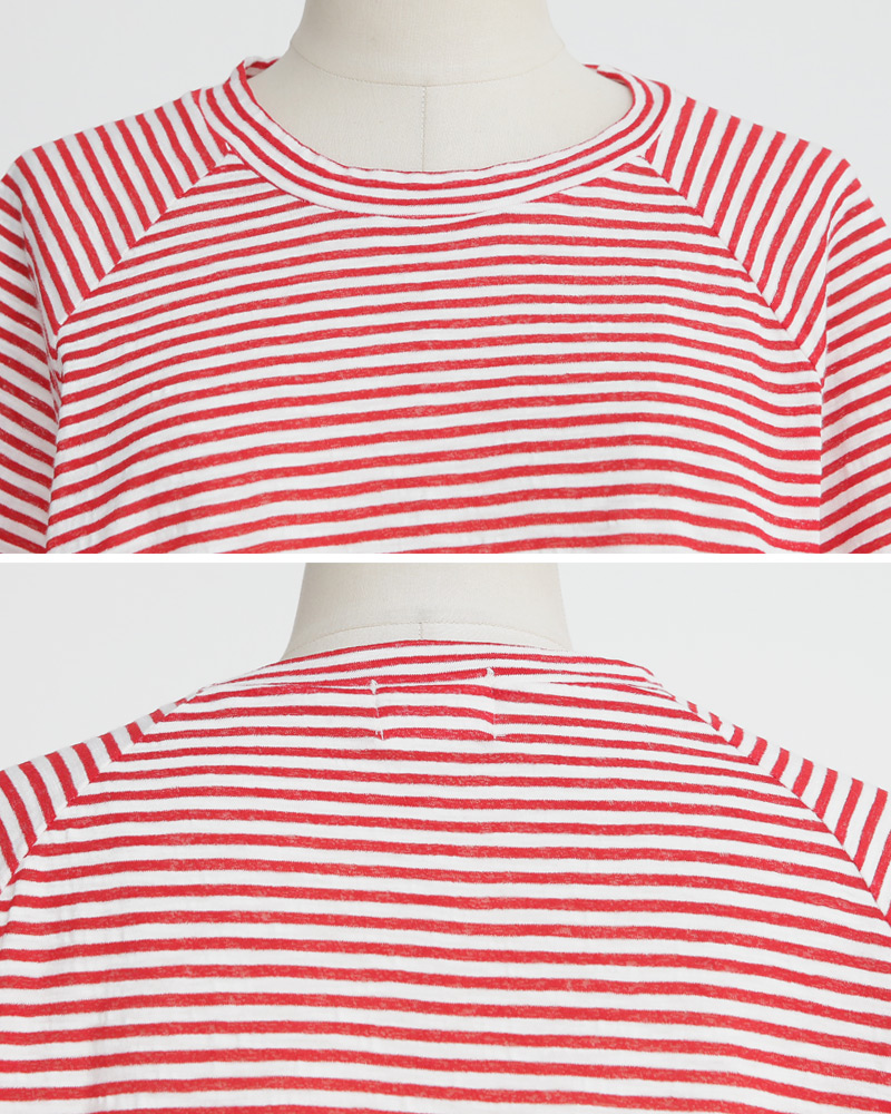 アンバランスラグランスリーブボーダーTシャツ・全3色 | DHOLIC | 詳細画像28