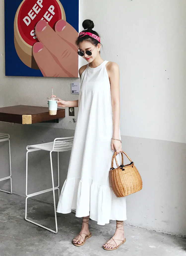 アメリカンスリーブフレアヘムロングワンピース・全2色 | DHOLIC | 詳細画像1