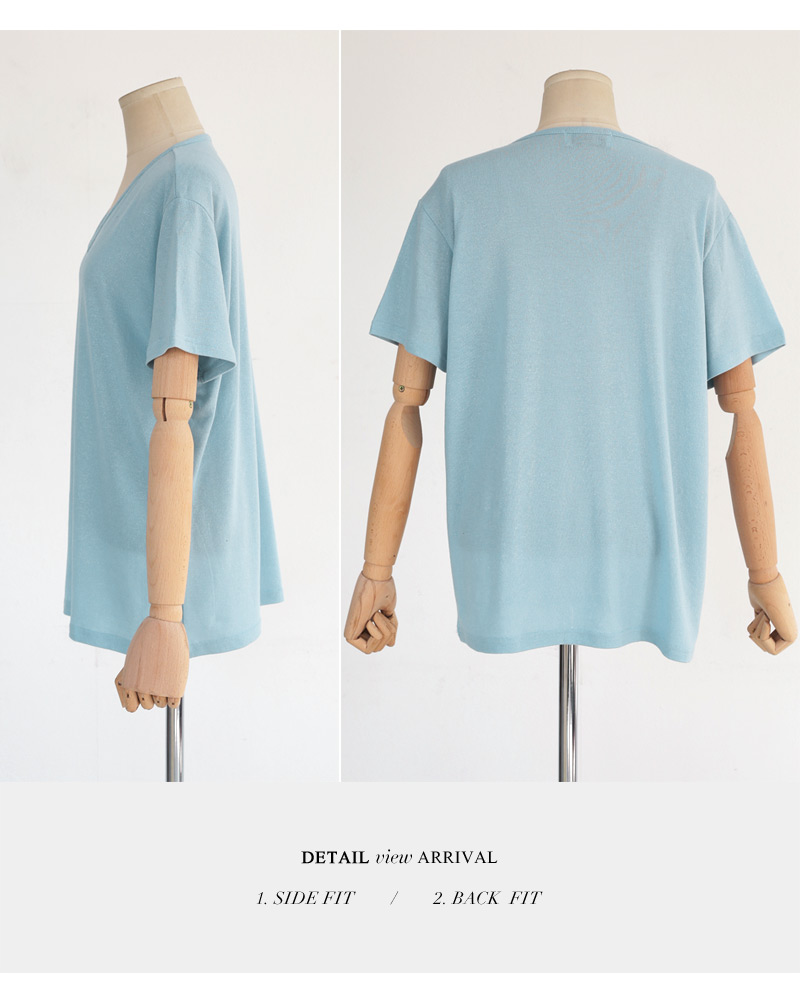 Vネックグリッター半袖Tシャツ・全4色 | DHOLIC | 詳細画像22