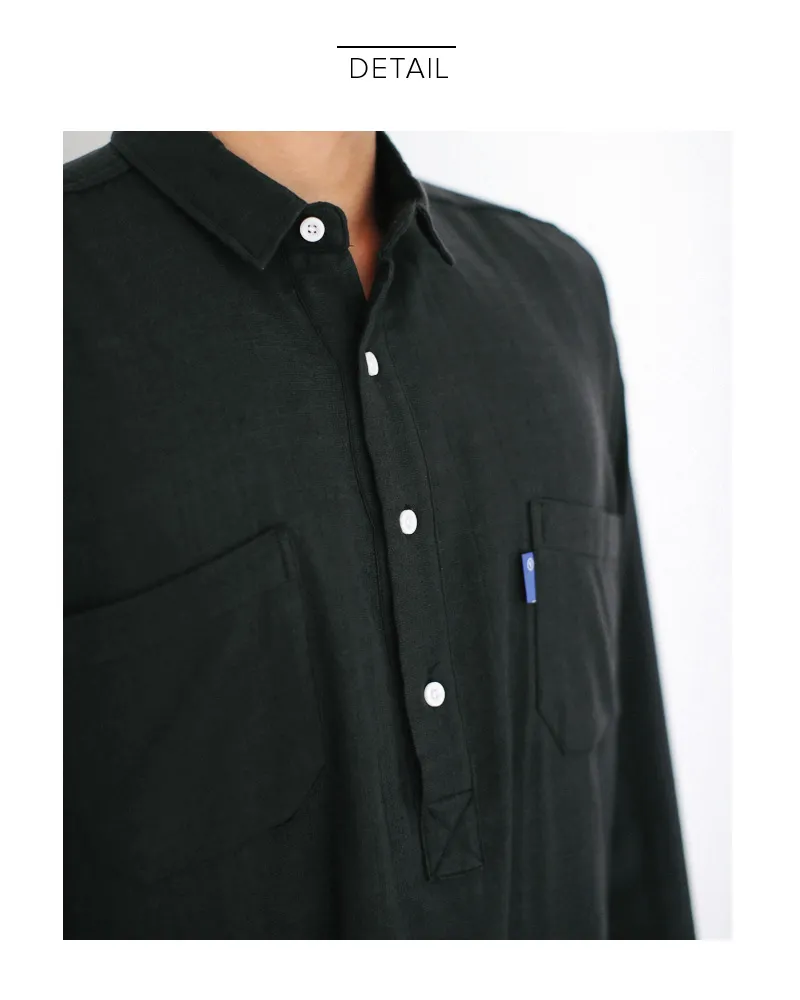 アンバランスツインポケットヘンリーネックシャツ・全3色 | 詳細画像19
