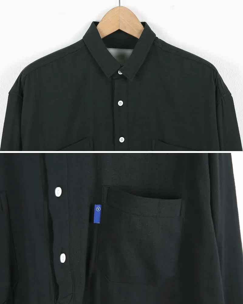 アンバランスツインポケットヘンリーネックシャツ・全3色 | 詳細画像24