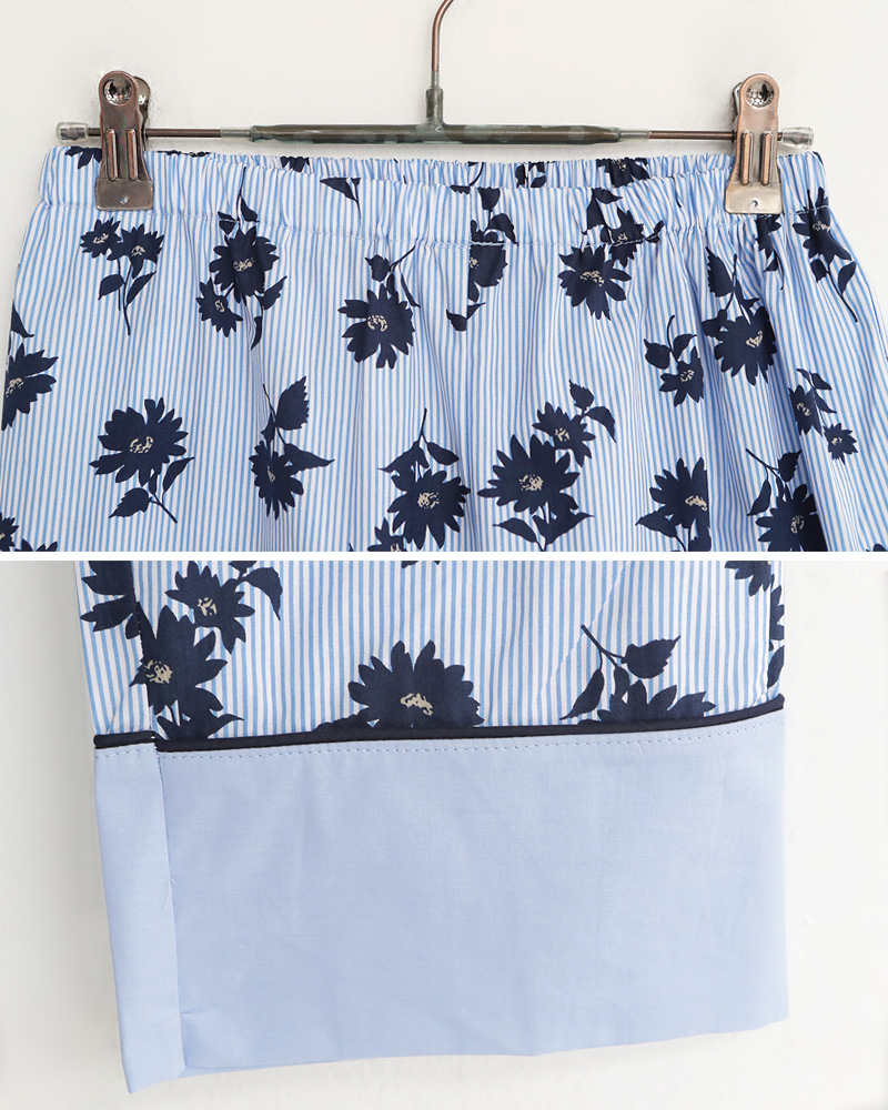 ストライプフローラルパジャマSET・全1色 | DHOLIC | 詳細画像21