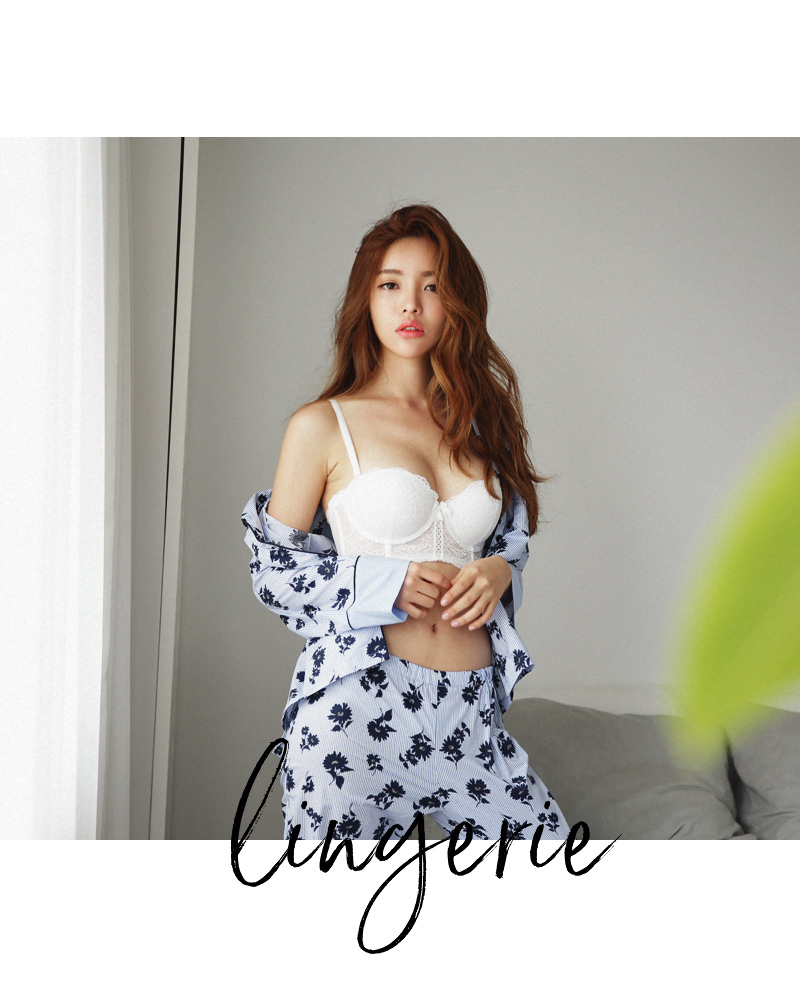 ストライプフローラルパジャマSET・全1色 | DHOLIC | 詳細画像12