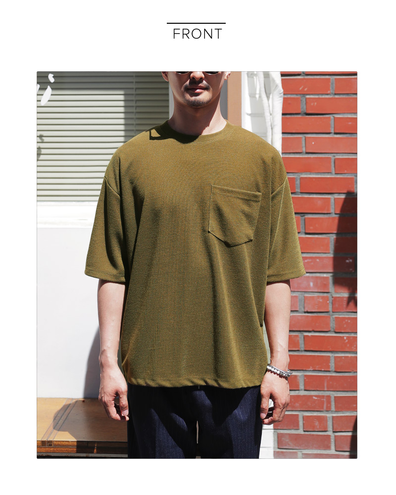 オーバーサイズワンポケットポイントTシャツ・全7色 | 詳細画像14