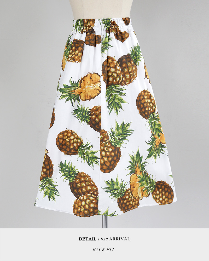 パイナップルパターンフレアミディスカート・全2色 | DHOLIC | 詳細画像22