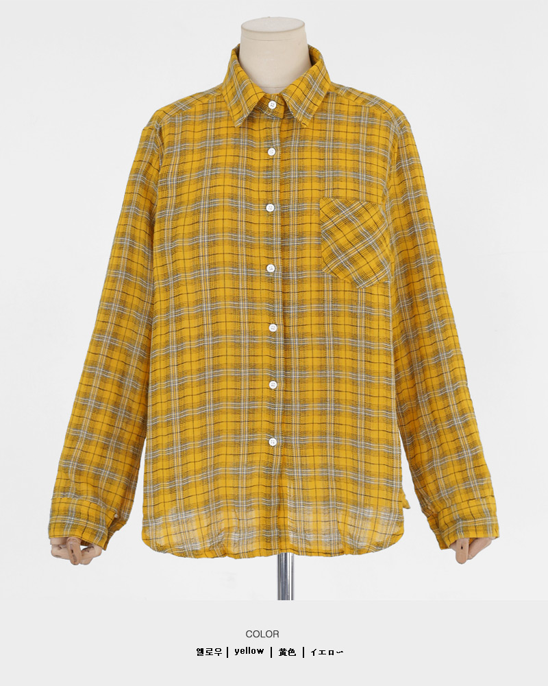 ワンポケットコットンチェックシャツ・全3色 | DHOLIC | 詳細画像22