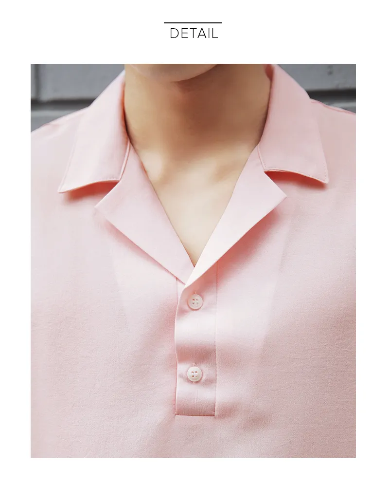 リネンブレンドオープンカラーヘンリーネックTシャツ・全7色 | 詳細画像17
