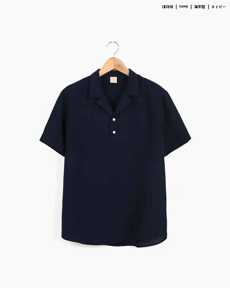 リネンブレンドオープンカラーヘンリーネックTシャツ・全7色 | 詳細画像21