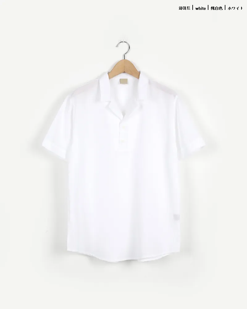 リネンブレンドオープンカラーヘンリーネックTシャツ・全7色 | 詳細画像24