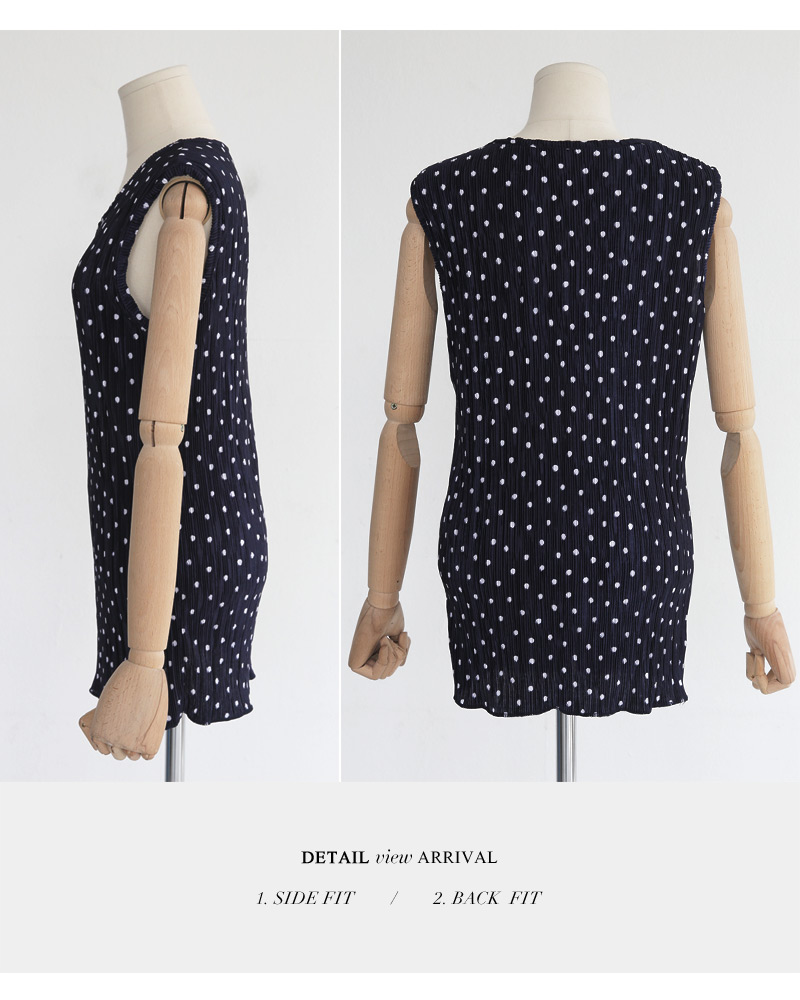 <font color=red><b><人気商品再入荷></b></font>ドットスリーブレス&ワイドパンツSET・全2色 | DHOLIC | 詳細画像27