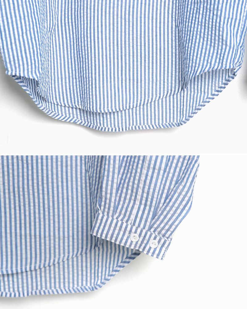 スタンドカラーヘンリーネックストライプシャツ・全1色 | 詳細画像22