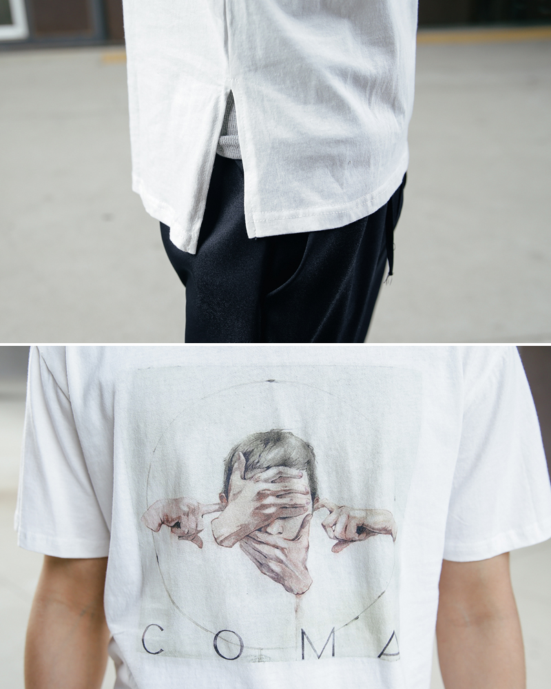 アンバランスヘムグラフィックプリントTシャツ・全2色 | 詳細画像15