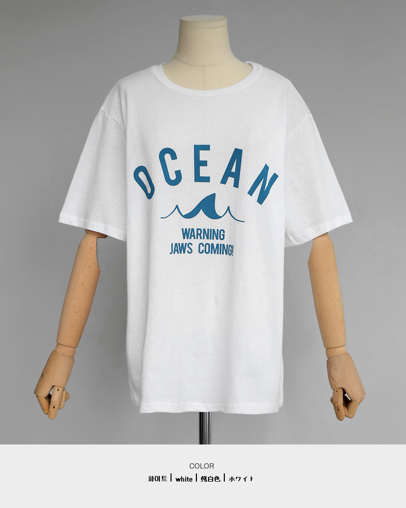 OCEANプリントコットンTシャツ・全3色 | DHOLIC | 詳細画像19