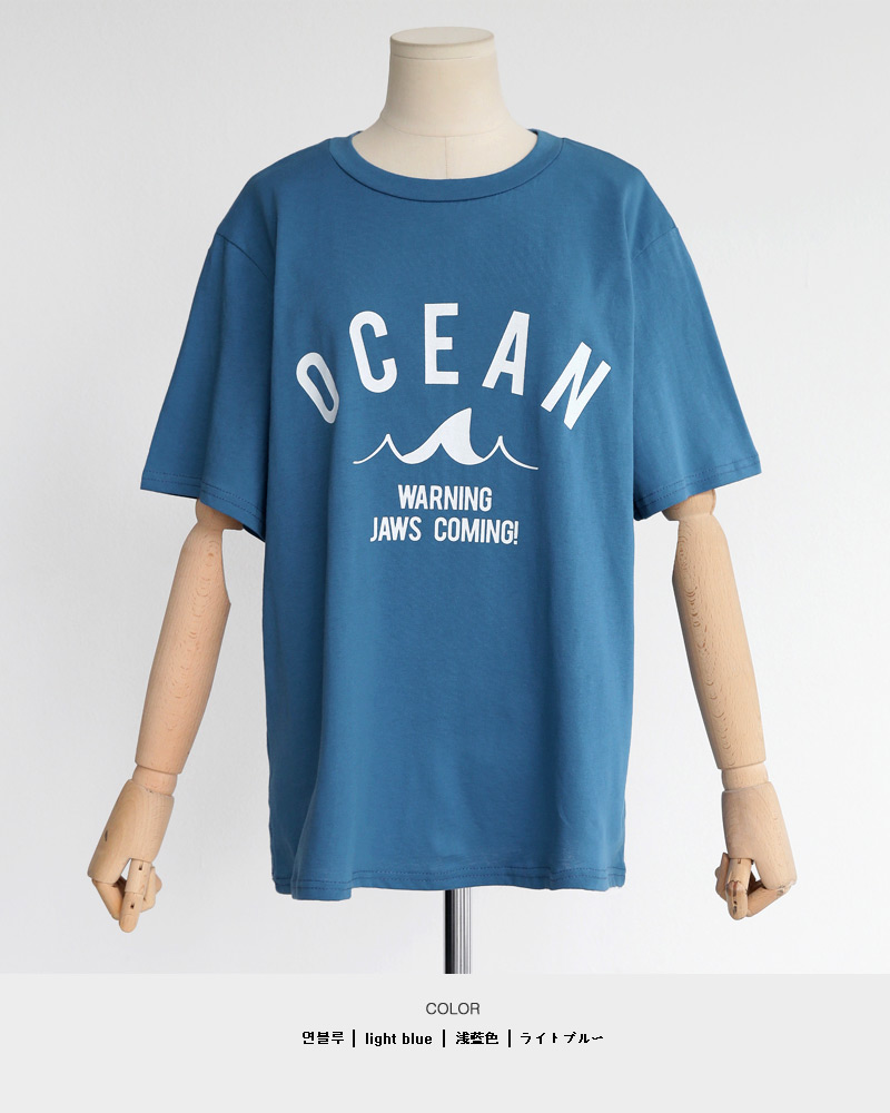 OCEANプリントコットンTシャツ・全3色 | DHOLIC | 詳細画像21