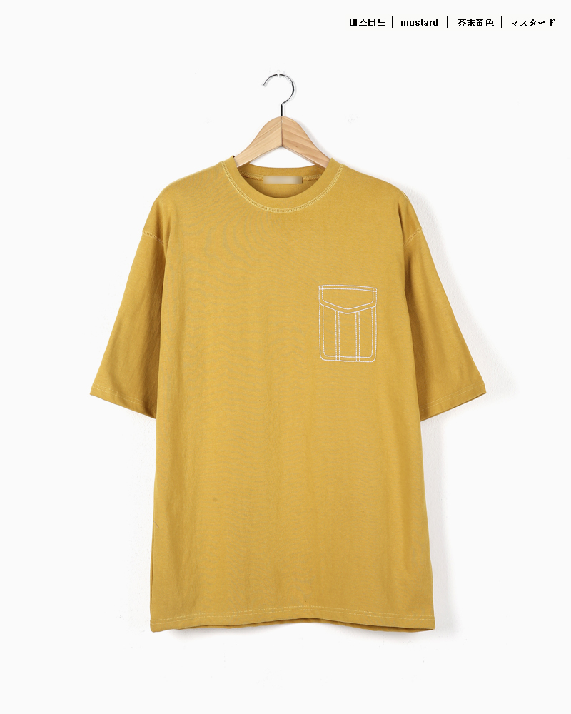 オーバーフィット刺繍ポケットポイントTシャツ・全4色 | 詳細画像15