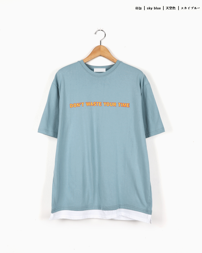 英字プリントレイヤードヘムTシャツ・全7色 | 詳細画像25