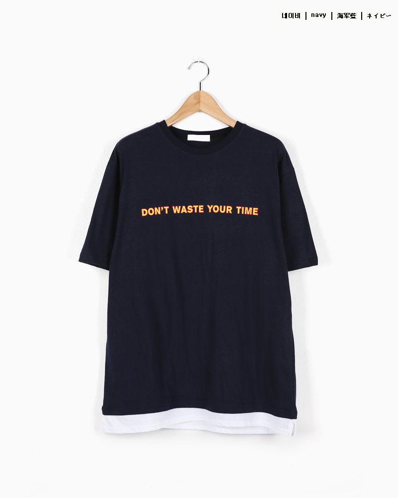 英字プリントレイヤードヘムTシャツ・全7色 | 詳細画像27