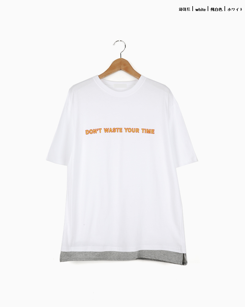 英字プリントレイヤードヘムTシャツ・全7色 | 詳細画像29