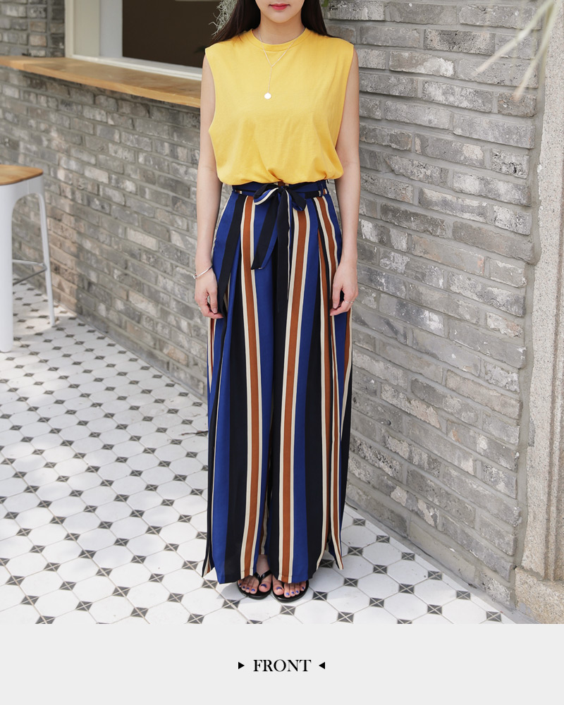 ストラップSETマルチストライプワイドパンツ・全1色 | DHOLIC | 詳細画像10