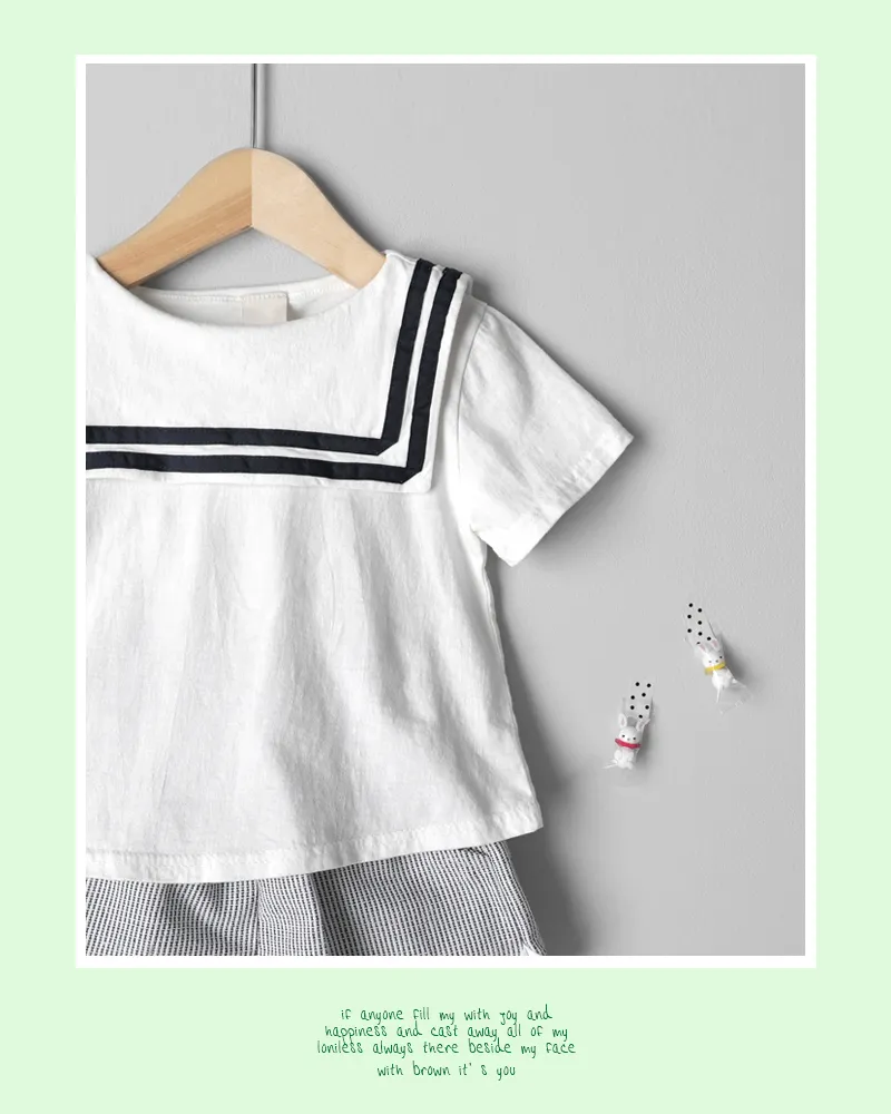[1~5歳]マリンテイスト半袖Tシャツ・1色 | 詳細画像3