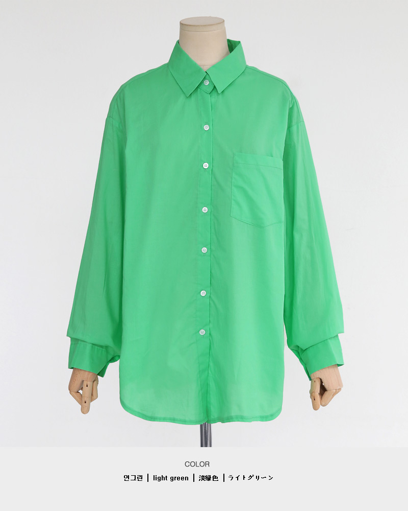 5COLORSワンポケットオーバーサイズシャツ・全5色 | DHOLIC | 詳細画像24